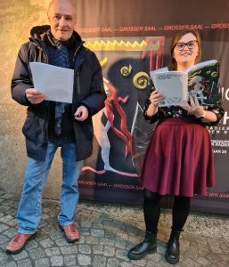 Peter Hub und Anika Peter aus der Schweinfurter Autorengruppe SAG